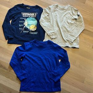 Three Land’s End Long Sleeve Cotton Tees Size M (5/6)